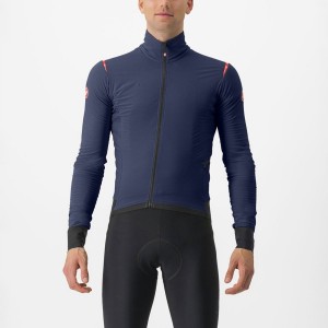 Castelli ALPHA FLIGHT ROS Men Jackets Blue / Red | 05VZFXYWP