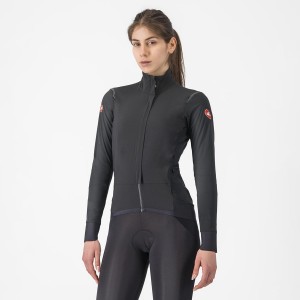 Castelli ALPHA FLIGHT ROS W Women Jackets Black / Black | 62QJVRWAG