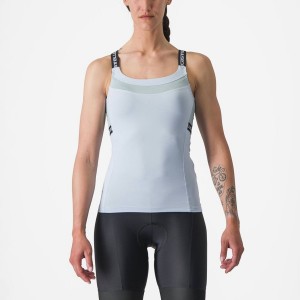 Castelli BAVETTE TOP Women Jersey Blue / Dark Grey Blue | 74NRGLCUA