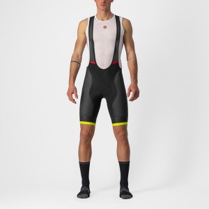 Castelli COMPETIZIONE KIT Men Bib Shorts Black / Light Green | 51RNHWBQM