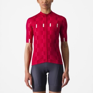 Castelli DIMENSIONE Women Jersey Red / White | 29JWCOPAM