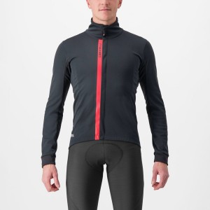 Castelli ENTRATA Men Jackets Black / Red | 14WYCXKVO