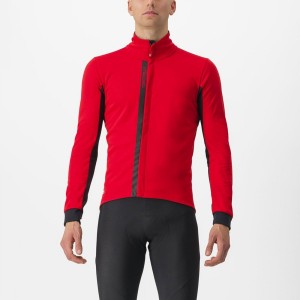 Castelli ENTRATA Men Jackets Red / Black Black | 06KWEBOCZ