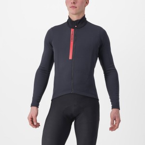 Castelli ENTRATA THERMAL Men Jersey Black / Red | 50WRULVMP