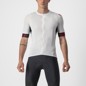 Castelli ENTRATA VI Men Jersey White / Black / Red | 86MNTEKOG