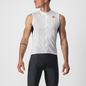 Castelli ENTRATA VI SLEEVELESS Men Jersey White / Black / Red | 49CHENQID