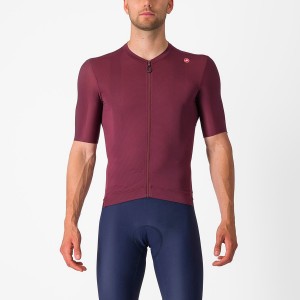 Castelli ESPRESSO Men Jersey Deep Burgundy / Silver | 32RCQYIWF