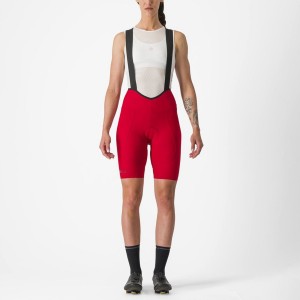 Castelli ESPRESSO W DT Women Bib Shorts Red | 02VWUCFGB