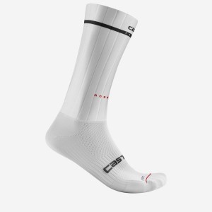 Castelli FAST FEET 2 Men Socks White | 83UOCRPGK