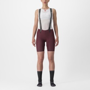 Castelli FREE AERO RC W Women Bib Shorts Deep Burgundy | 51QIOGMSY