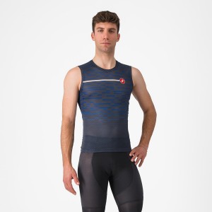 Castelli INSIDER SLEEVELESS Men Jersey Blue | 83YZCHVDM