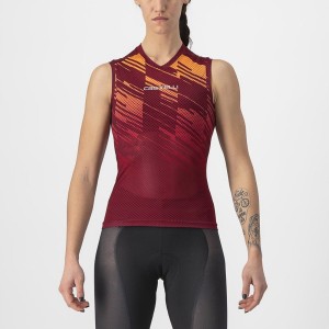 Castelli INSIDER W SLEEVELESS Women Jersey Burgundy | 21TWILEBF