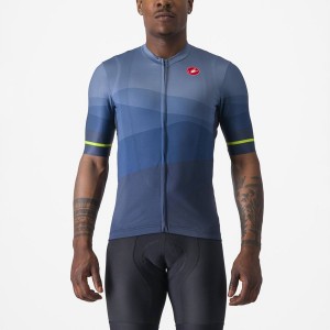 Castelli ORIZZONTE Men Jersey Blue / Light Grey Blue | 38PDQOJXL