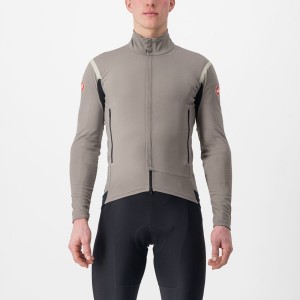 Castelli PERFETTO RoS 2 Men Jackets Grey / Khaki Grey | 01GBLEQAS