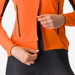 Castelli PERFETTO RoS 2 W Women Jackets Red Orange / Black | 85HBMRSWD