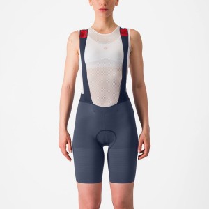 Castelli PREMIO W Women Bib Shorts Blue / Grey Blue | 46QBVLPET