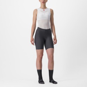 Castelli PRIMA Women Shorts Dark Grey / Orange | 78SYNFZBT