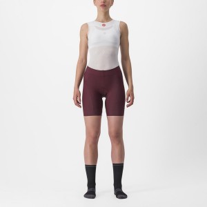 Castelli PRIMA Women Shorts Deep Burgundy / Red | 64WMAFCTJ