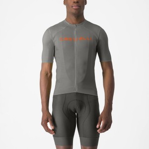 Castelli PROLOGO LITE Men Jersey Grey / Orange | 28EUBTGJN