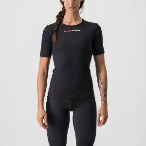 Castelli PROSECCO TECH W SHORT SLEEVE Women Base Layer Black | 57OCPSLXD