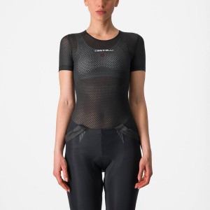 Castelli PRO MESH W SHORT SLEEVE Women Base Layer Black | 10NBCXQKF