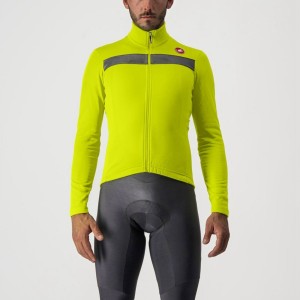 Castelli PURO 3 FZ Men Jersey Light Green / Silver | 62ZRLACGE