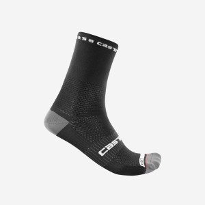 Castelli ROSSO CORSA PRO 15 Men Socks Black | 65OZSYGNH