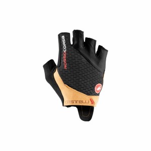 Castelli ROSSO CORSA PRO V Men Gloves Black / Brown | 15JKMHRGC