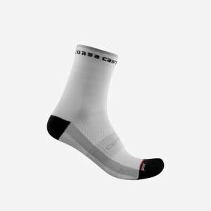 Castelli ROSSO CORSA W 11 Women Socks White / Black | 73KZADWBS