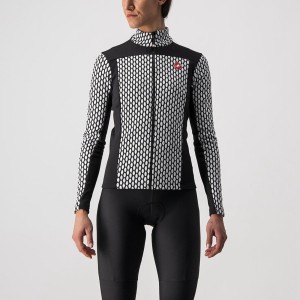 Castelli SFIDA 2 FZ Women Jersey Black / White | 64GMUKORV