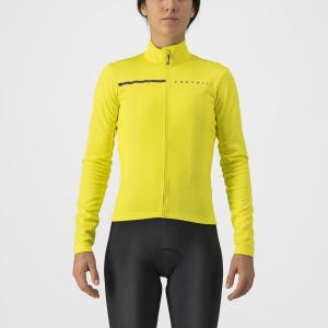 Castelli SINERGIA 2 FZ Women Jersey Yellow / Dark Grey | 27OJVZTCU