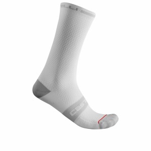 Castelli SUPERLEGGERA T 18 Men Socks White | 60ZCQBPRH