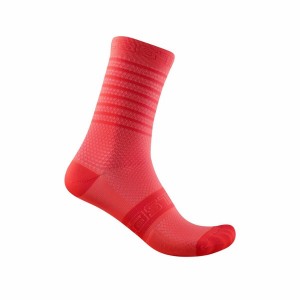 Castelli SUPERLEGGERA W 12 Women Socks Pink | 34ONGKYUW