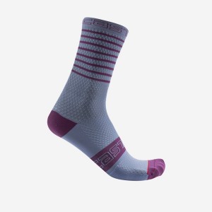 Castelli SUPERLEGGERA W 12 Women Socks Purple White | 85RFVIGON