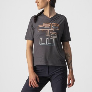 Castelli TRAIL TECH W TEE Women Jersey Dark Grey | 37NHMOETL