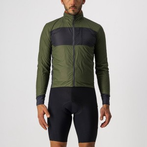 Castelli UNLIMITED PUFFY Men Jackets Light Green / Dark Grey | 46NVHERYJ