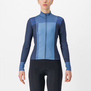 Castelli UNLIMITED W THERMAL Women Jersey Blue / Blue | 04KTVBFPD