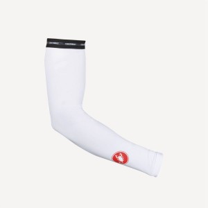 Castelli UPF 50 + LIGHT ARM SLEEVES Men Arm Warmer White | 79LPVSKEB