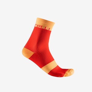 Castelli VELOCISSIMA 12 Women Socks Orange | 25MBSEKZC