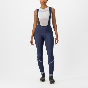 Castelli VELOCISSIMA DT Women Bib Tights Blue / Silver | 30EBAMISZ