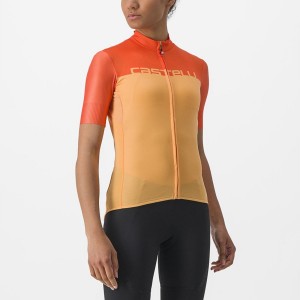 Castelli VELOCISSIMA Women Jersey Orange / Deep Red | 67CMFZPXA