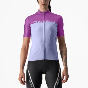 Castelli VELOCISSIMA Women Jersey Purple White | 23FQOKGVE