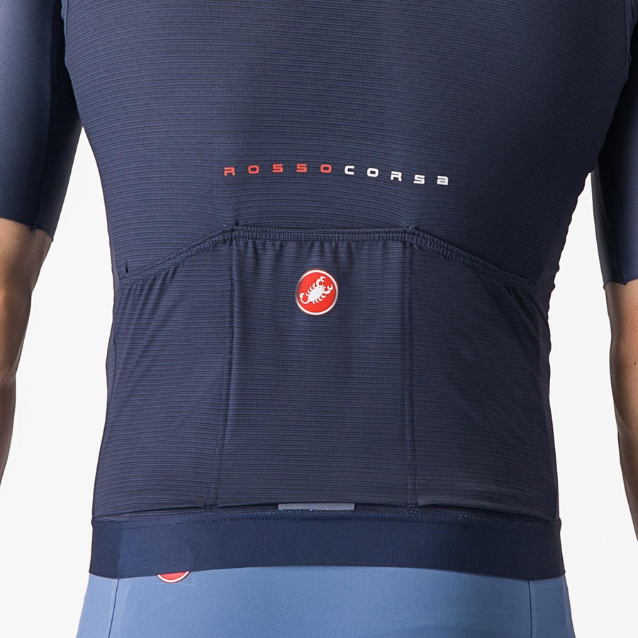 Castelli AERO RACE 7.0 Men Jersey Blue | 82ISCPATK