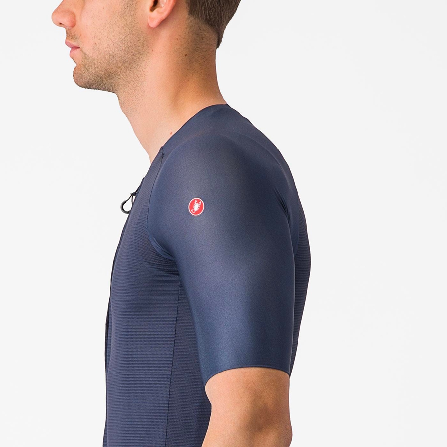 Castelli AERO RACE 7.0 Men Jersey Blue | 82ISCPATK