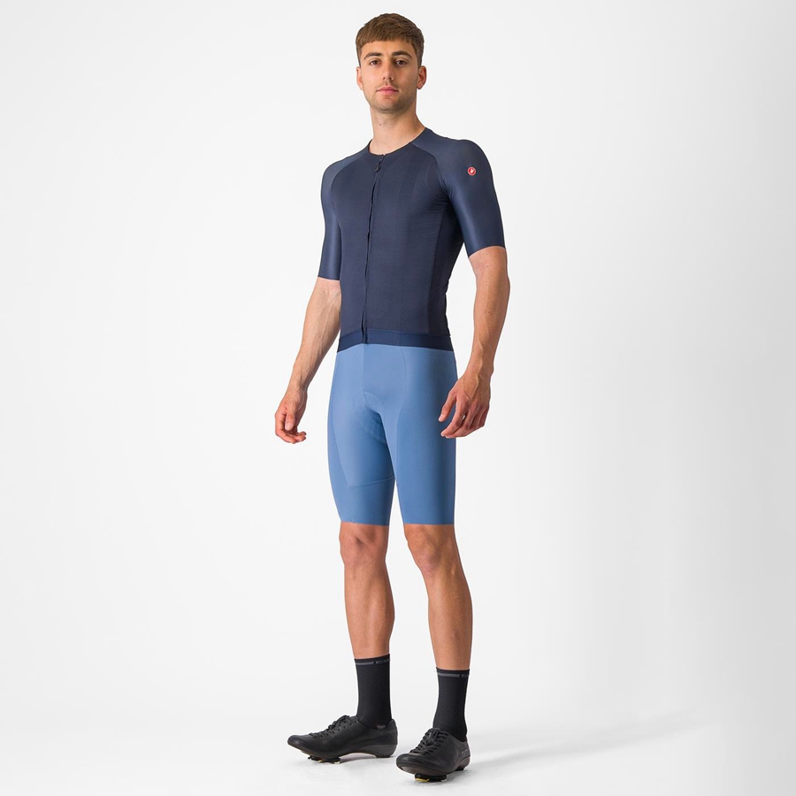 Castelli AERO RACE 7.0 Men Jersey Blue | 82ISCPATK