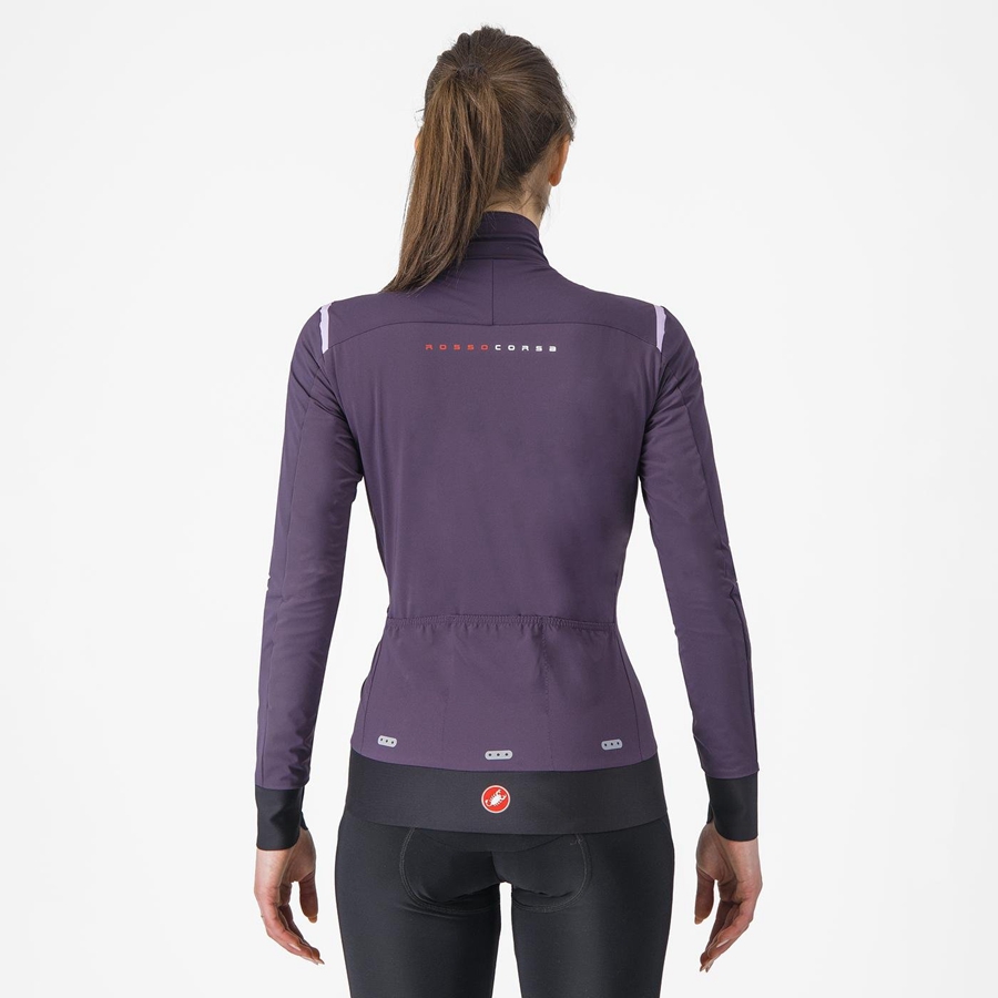 Castelli ALPHA FLIGHT ROS W Women Jackets Purple | 73WXPOKZD