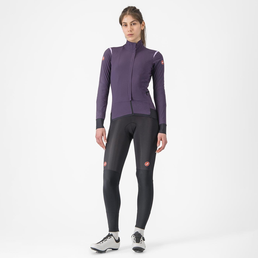 Castelli ALPHA FLIGHT ROS W Women Jackets Purple | 73WXPOKZD