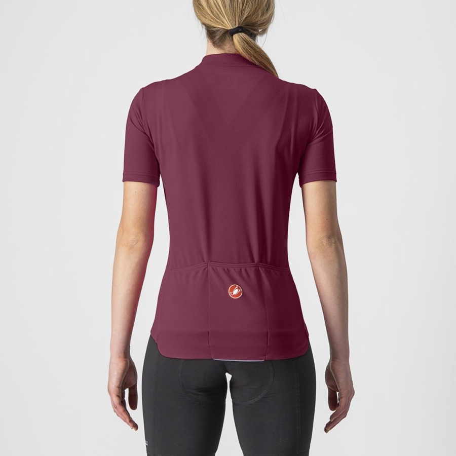 Castelli ANIMA 3 Women Jersey Burgundy / Red | 39MJSNCWI