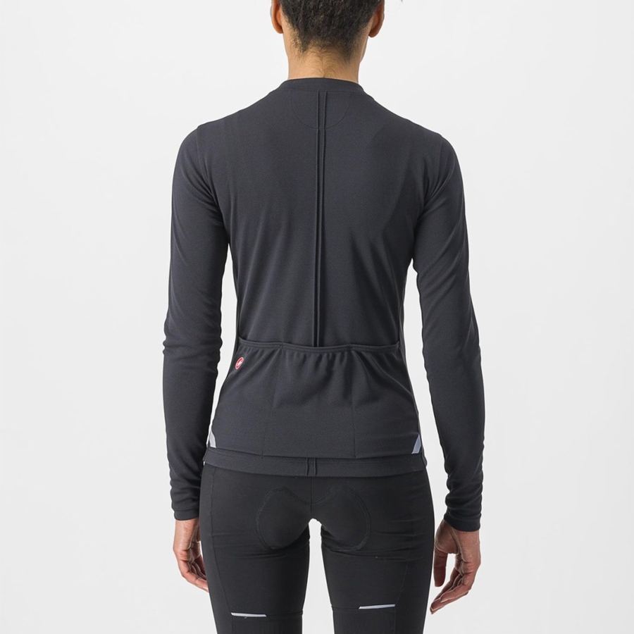 Castelli ANIMA 4 LONG SLEEVE Women Jersey Black | 43CADJFGB