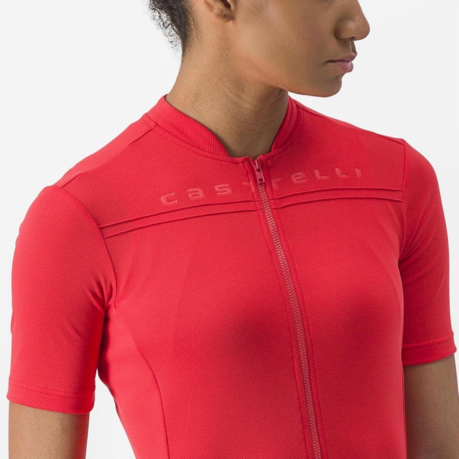 Castelli ANIMA 4 Women Jersey Red | 23KGSOWDE